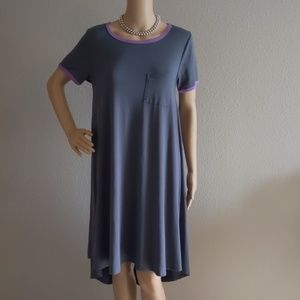 LulaRoe Carly  Charcoal Gray Dress Size XS